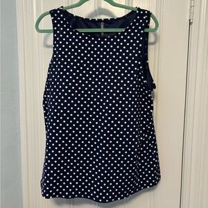 Lands End Navy polka dot tankini 20W